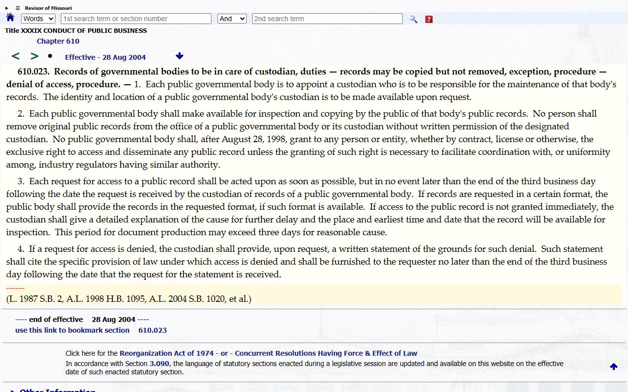 Howard County Circuit Clerk-Recorder records custodian duties statute