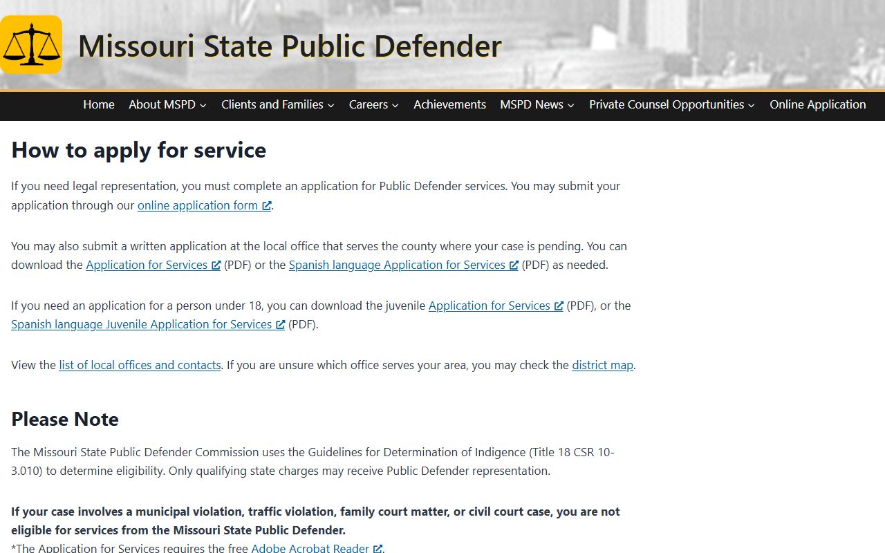 Howard County arrest records and charges public defender application guidance