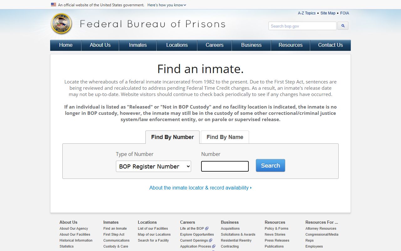 Howard County court dockets federal inmate locator reference