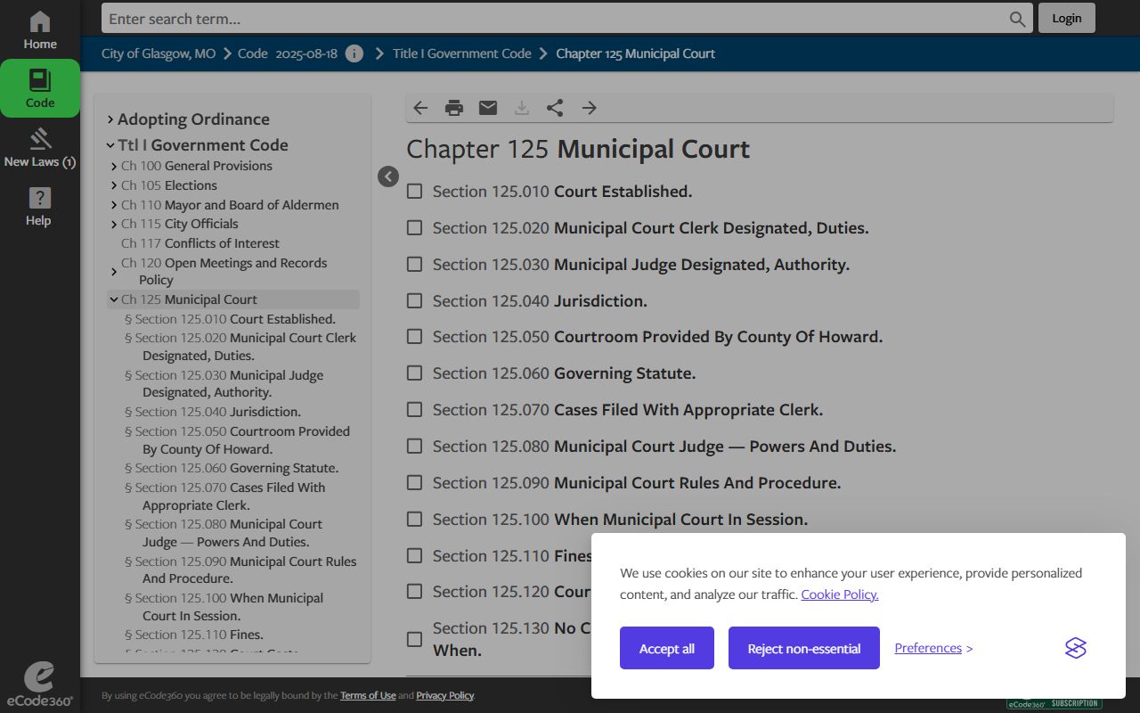 Howard County Circuit Court municipal division records in Glasgow