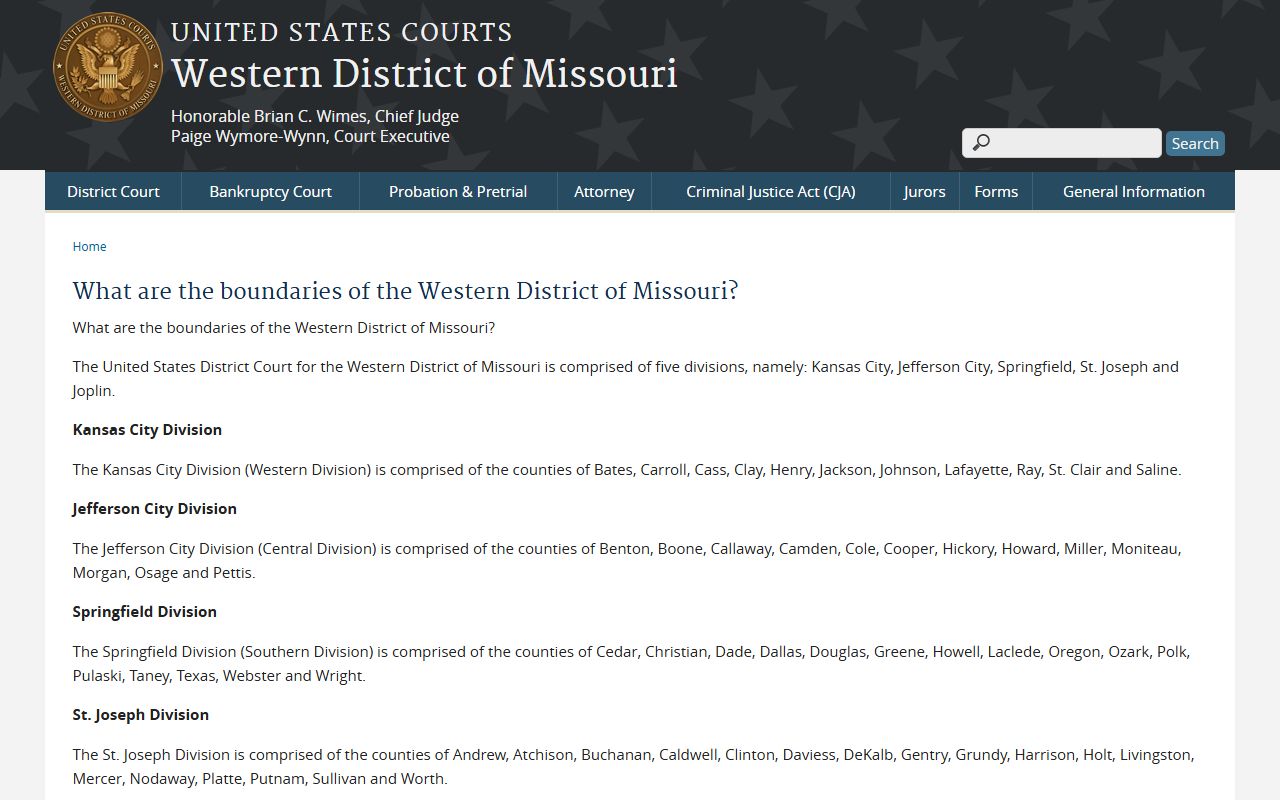 Howard County Circuit Court users checking federal Central Division county list