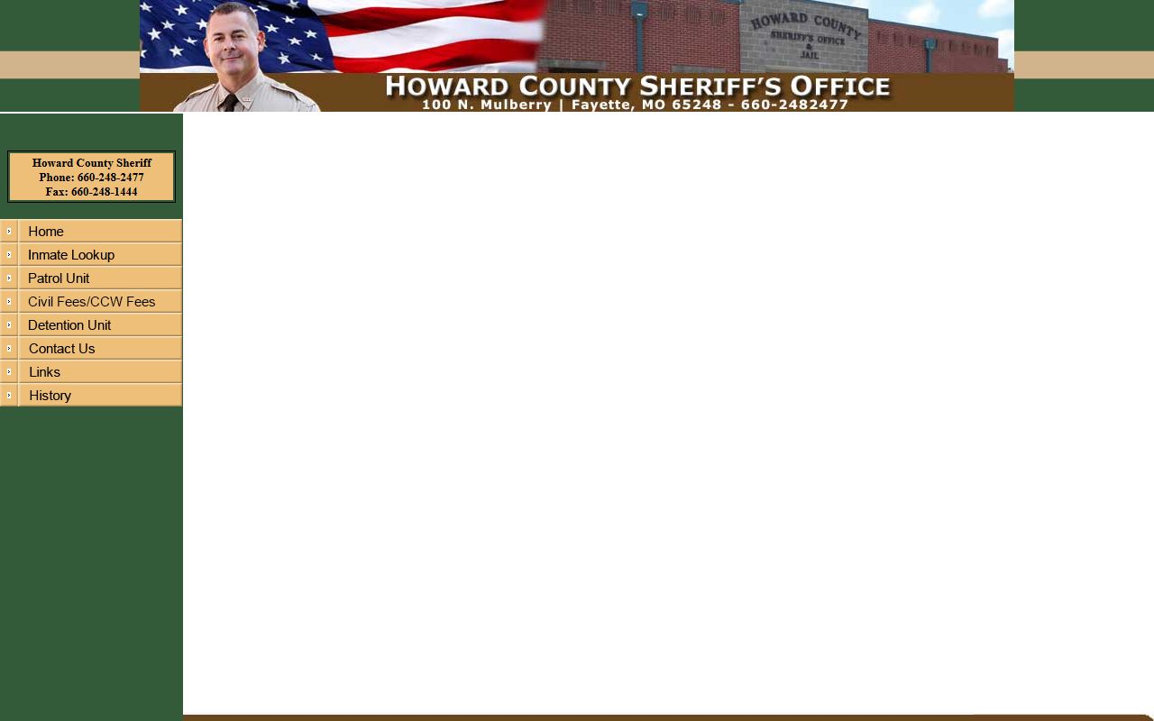 Howard County inmate records sheriff inmate lookup frame